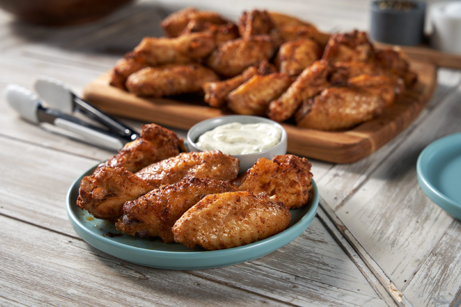 Fast 'N Fiery Chicken Wings Served