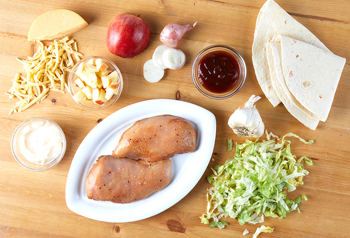 Apple Barbecue Chicken Wrap Ingredients